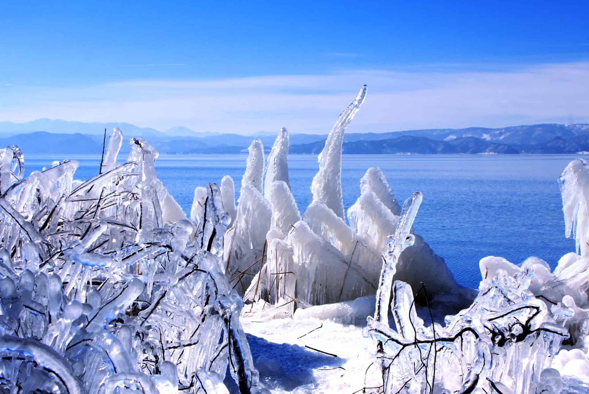 lac inawashiro en hiver lac inawashiro en hiver
