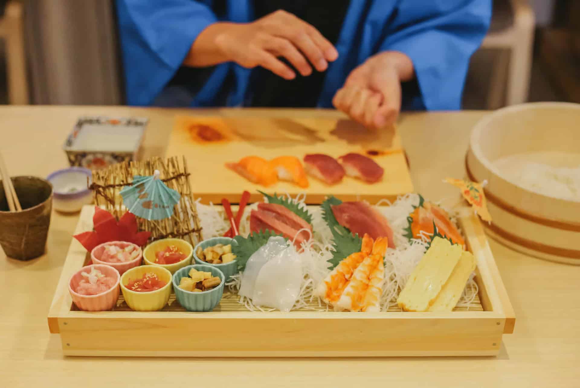 cours sushis en veste happi