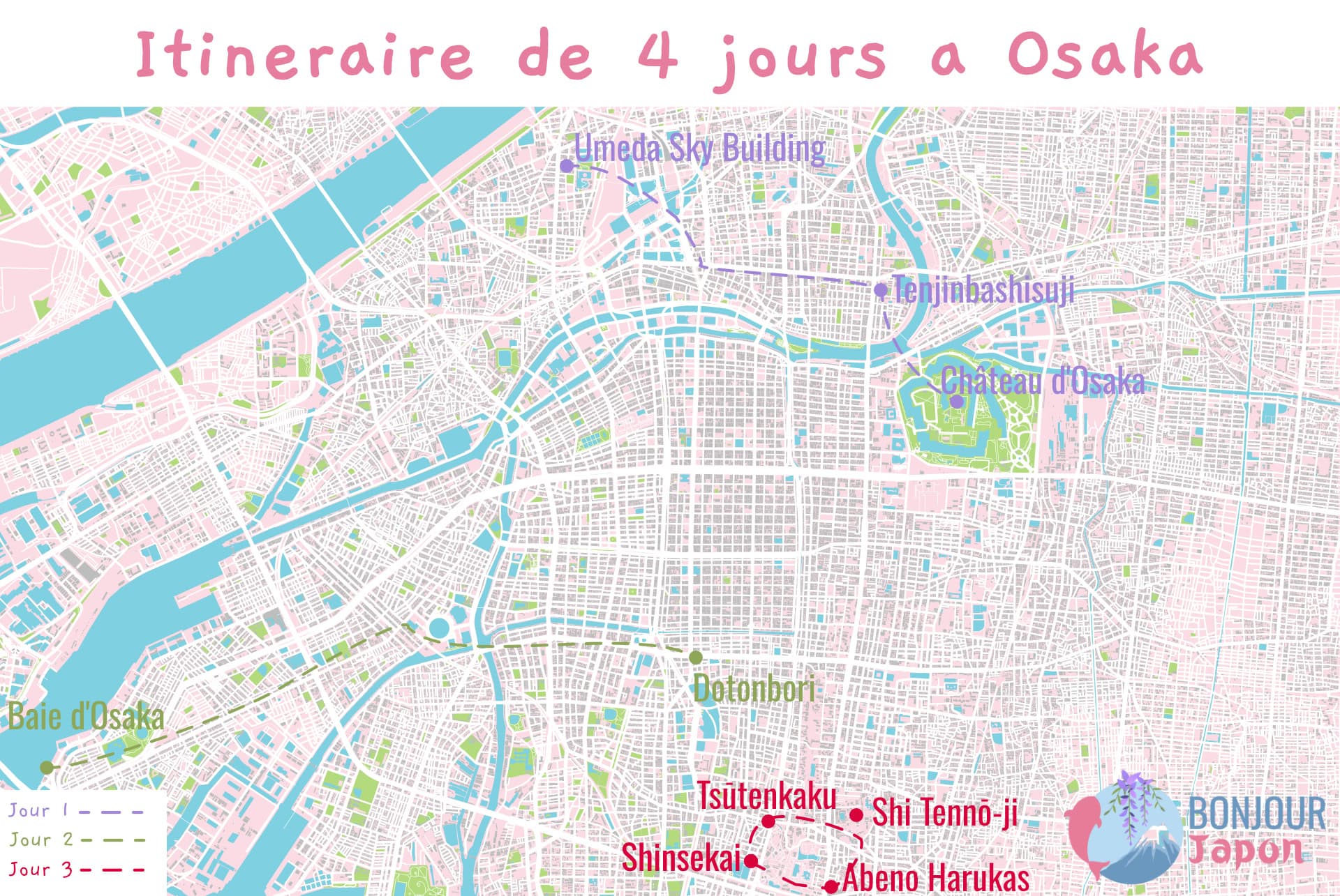 map 4 jours osaka