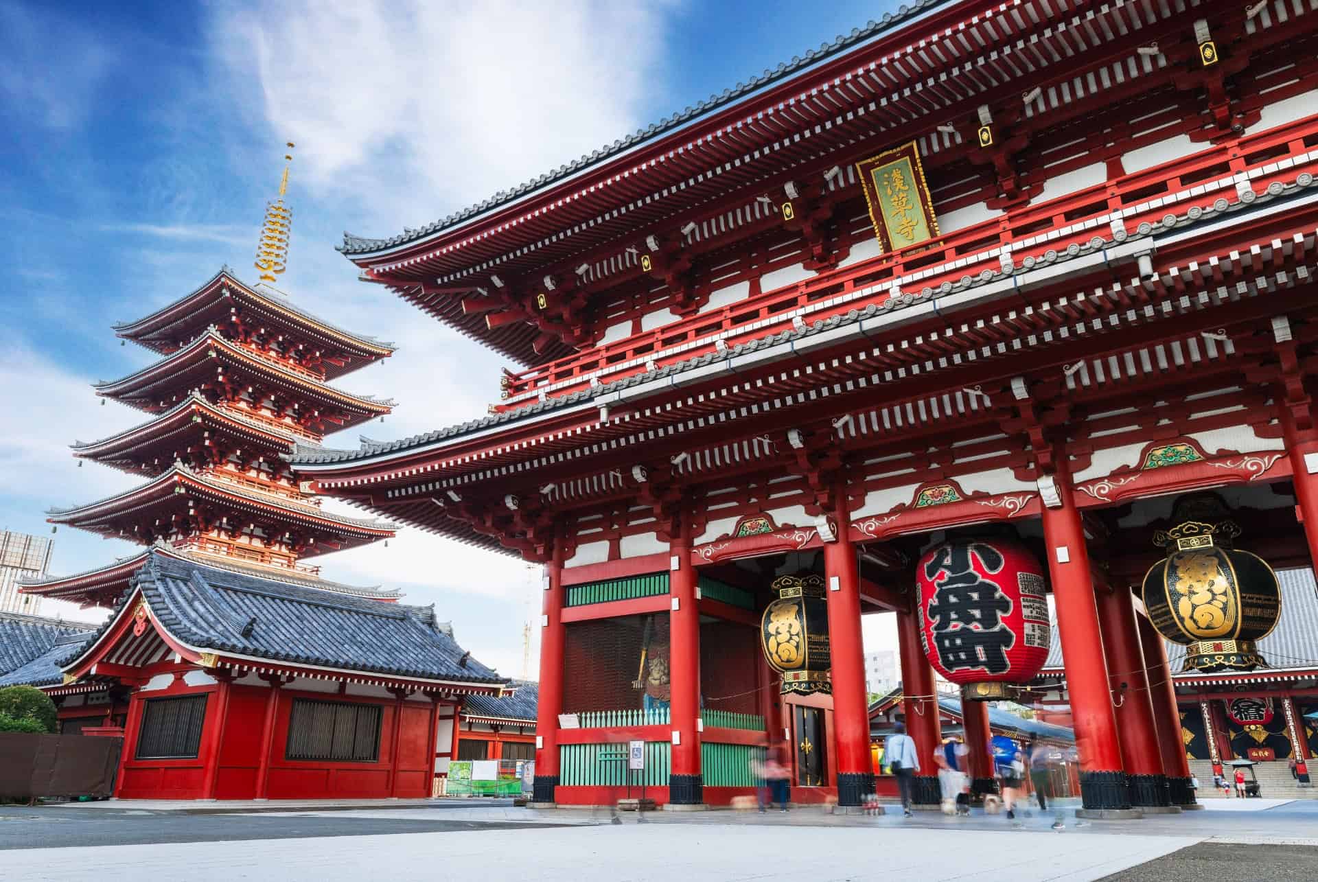 temple sensoji dans le quartier asakusa a tokyo