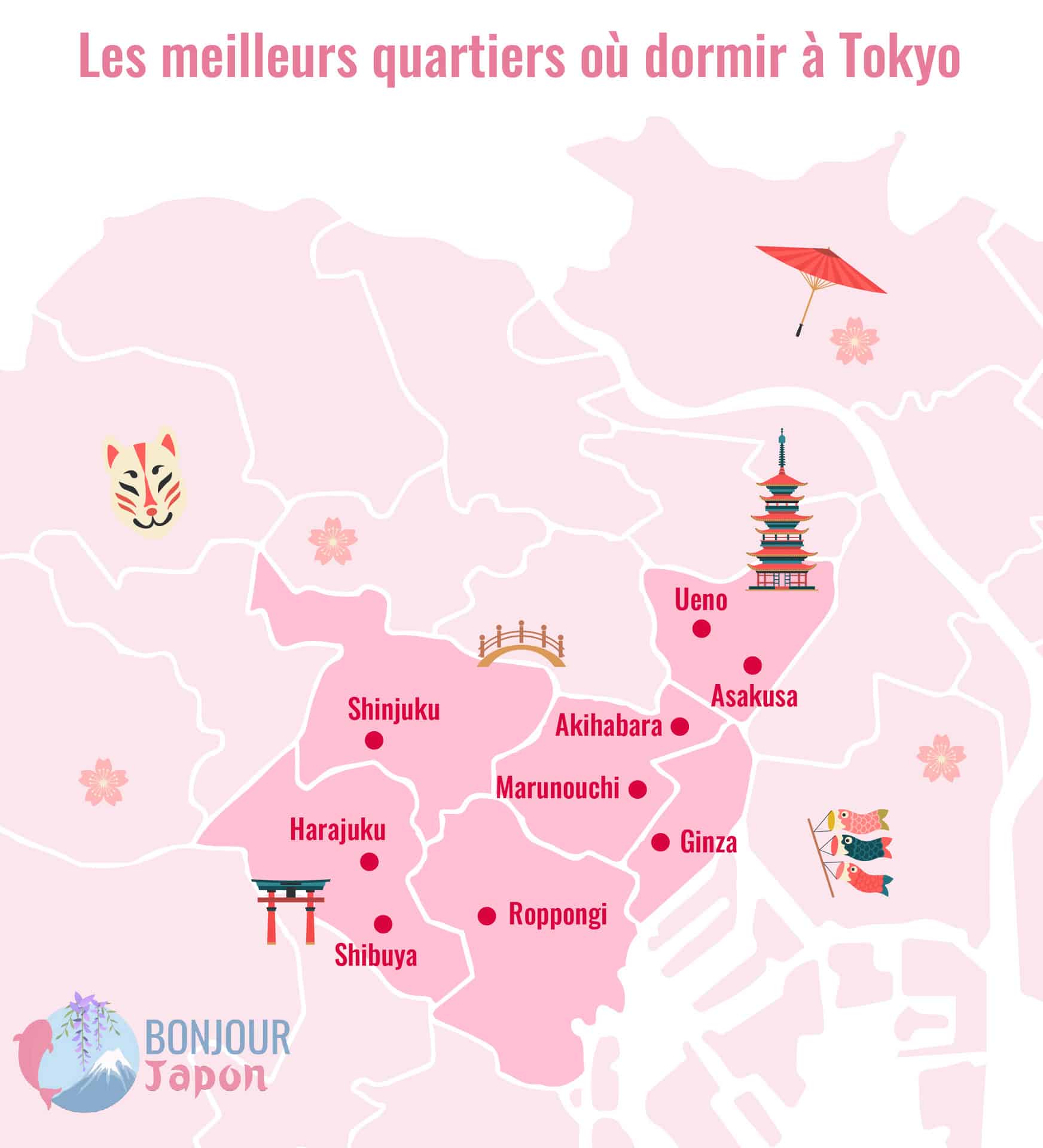 map ou dormir a tokyo BJ