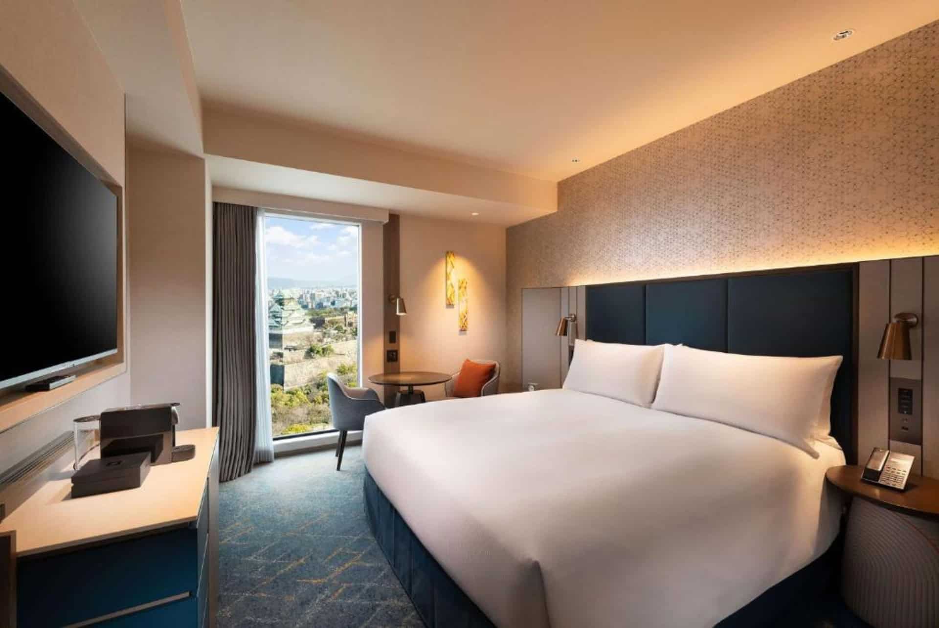 doubletree by hilton osaka castle chambre avec vue sur le chateau osaka