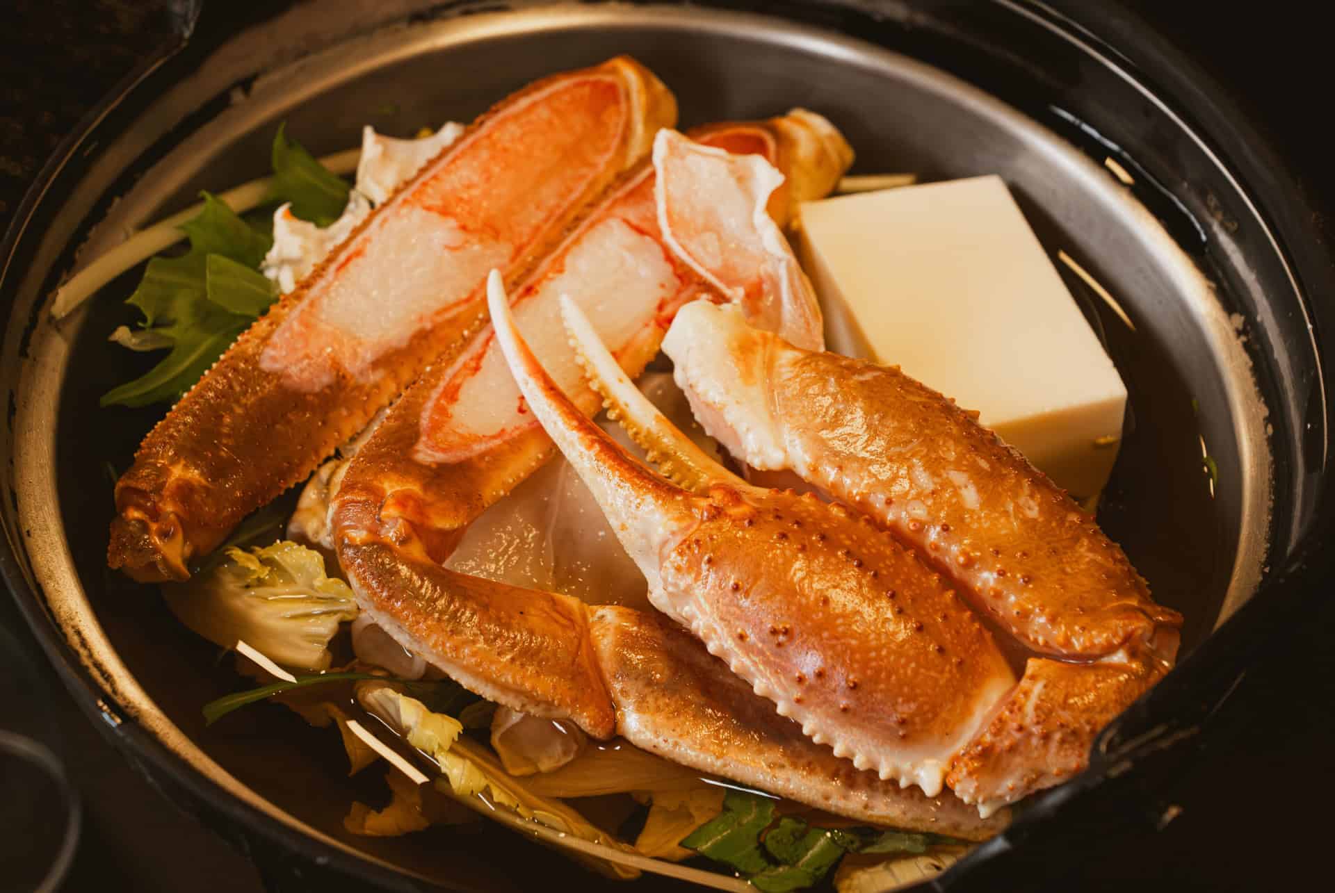 kani nabe ou hot pot au crabe de hokkaido