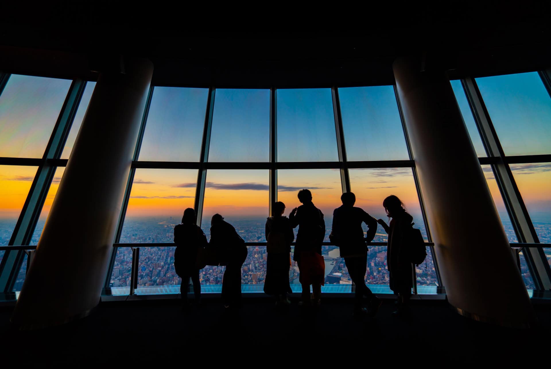 tokyo skytree tembo deck coucher de soleil