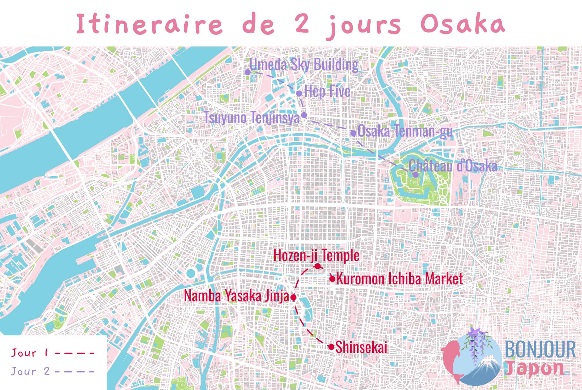 map 2 jours osaka