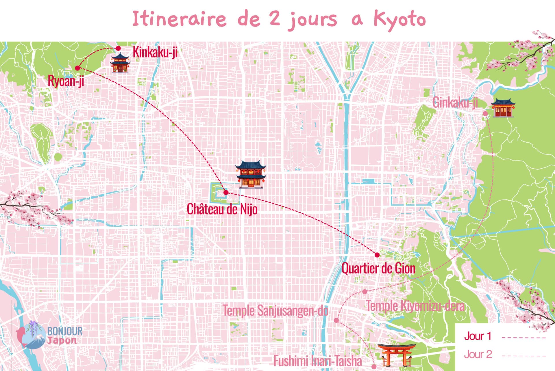 map kyoto 2 jours map kyoto 2 jours