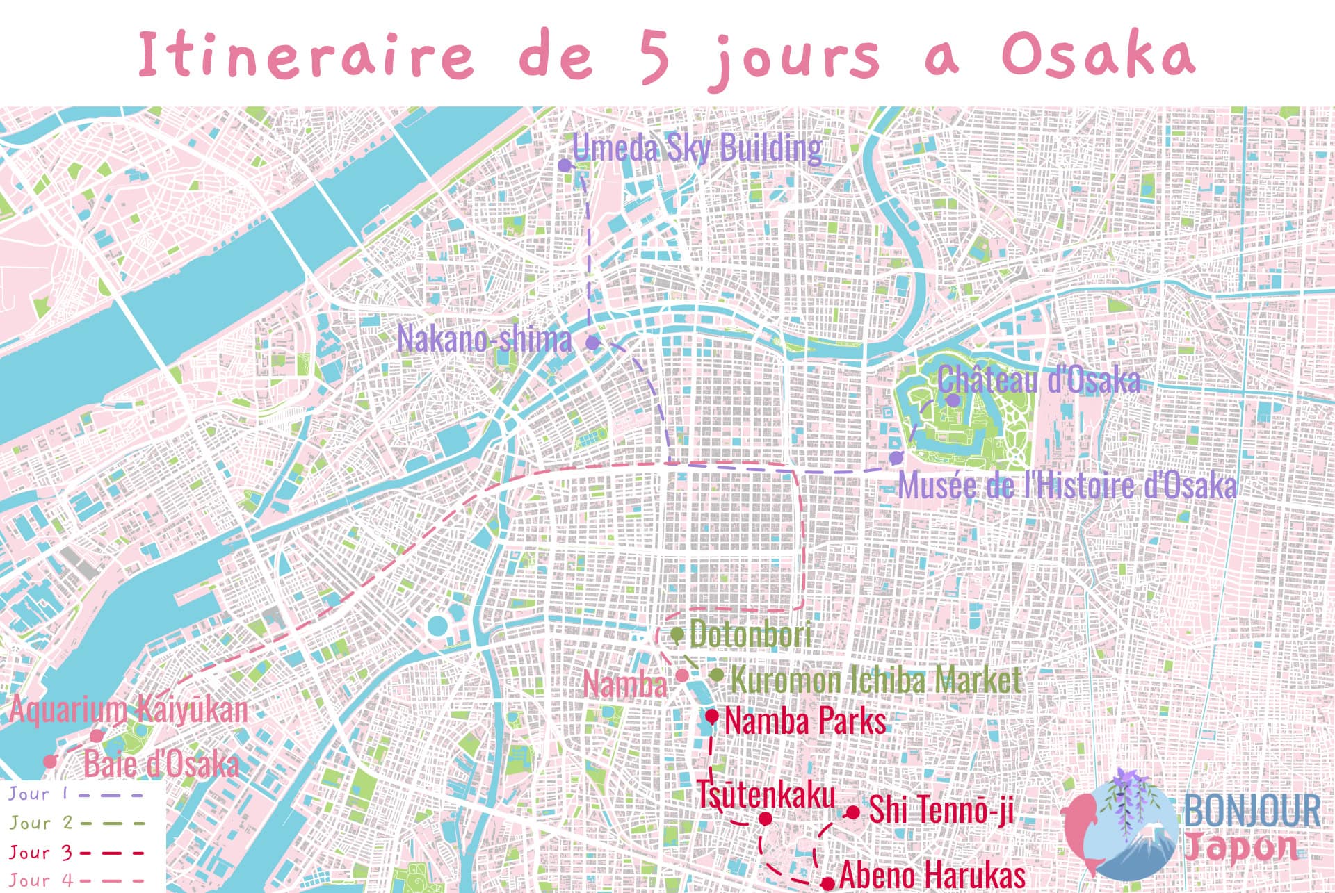 map 2 jours osaka map 2 jours osaka